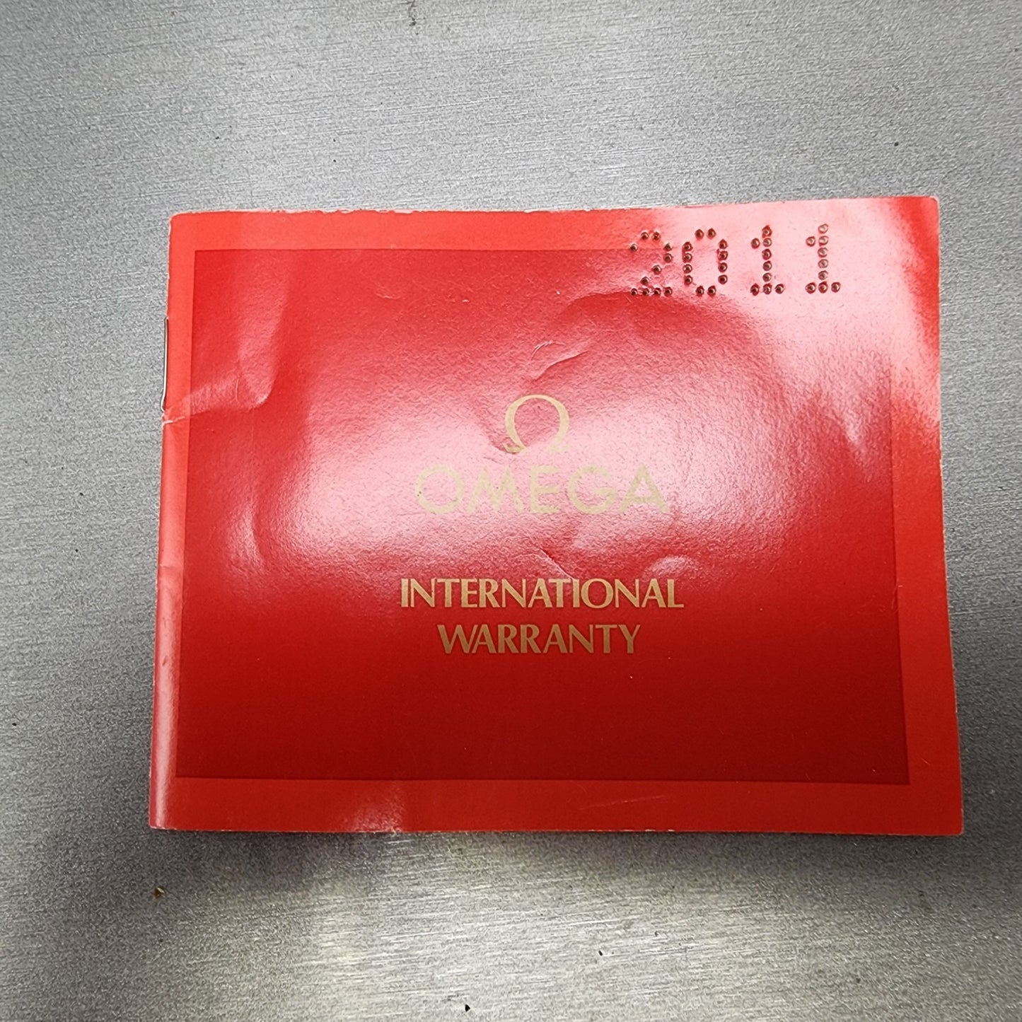 Omega Presentation Watch Box Red Leather Rectangle Vintage Single Watch Booklet8