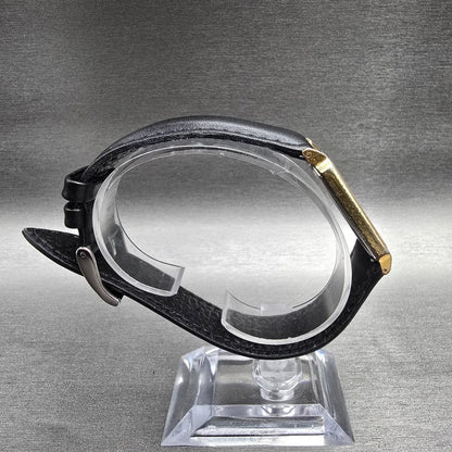 Pulsar Tank Watch Men 27mm Champagne Dial Gold Tone Rectangle V800-5080 New Batt8