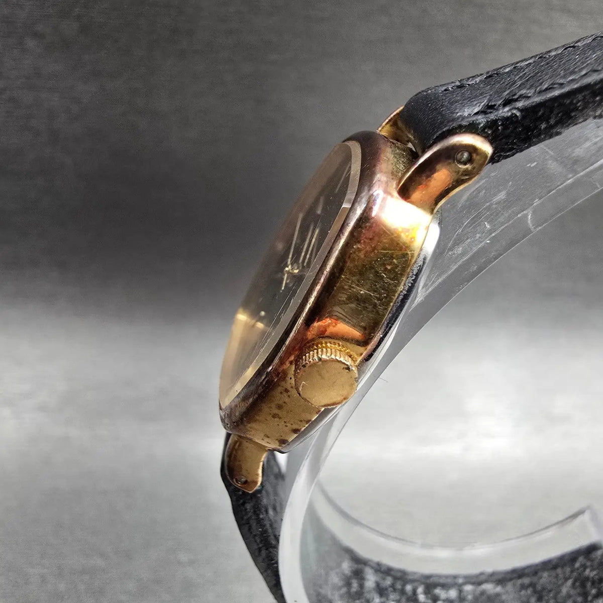 Seiko Watch Women 21mm Black Dial Gold Tone Oval 5421-5050 New Battery Vintage2