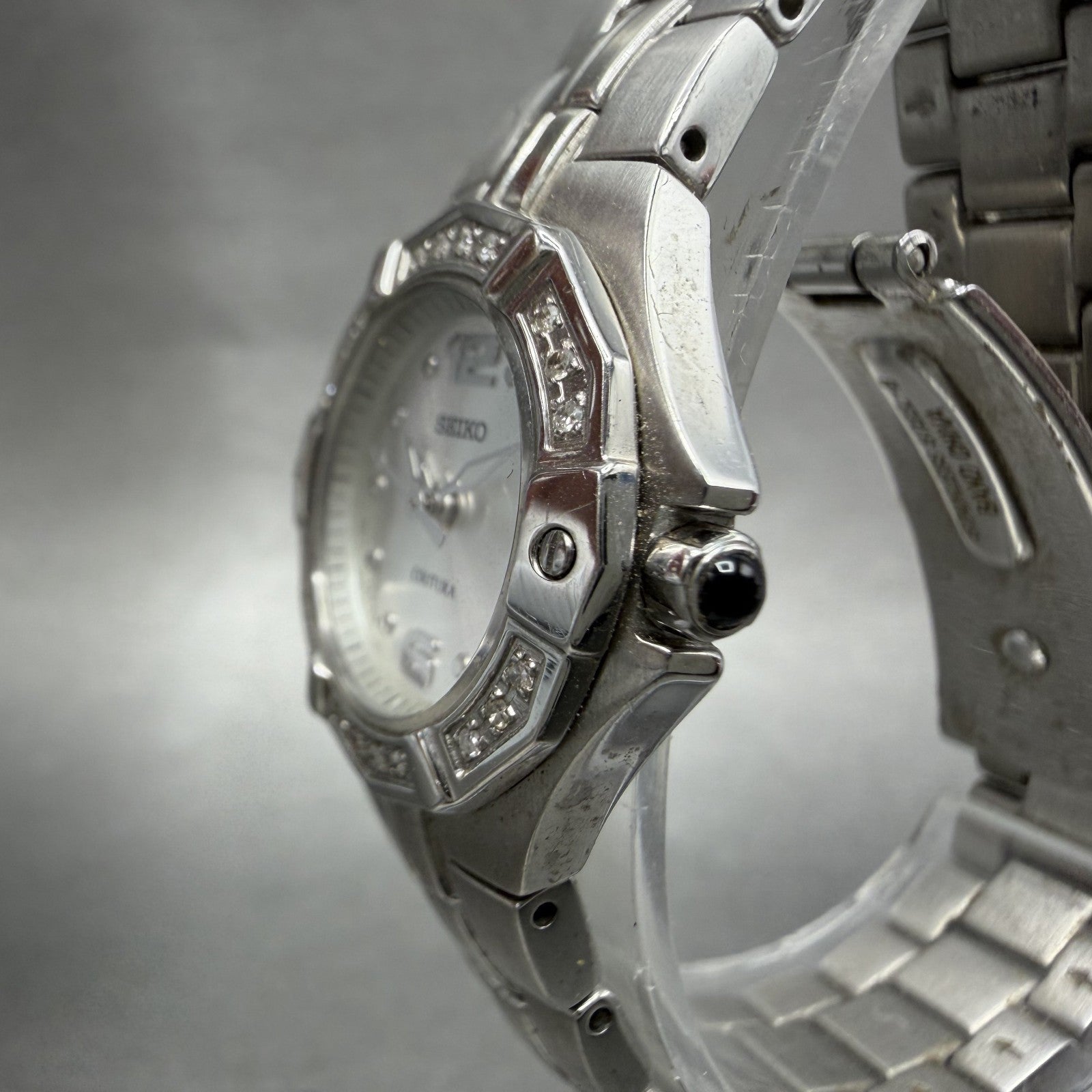 Seiko Coutura Watch Women 23mm Silver Dial Silver Tone 1n01-0le0 New Battery ABC2