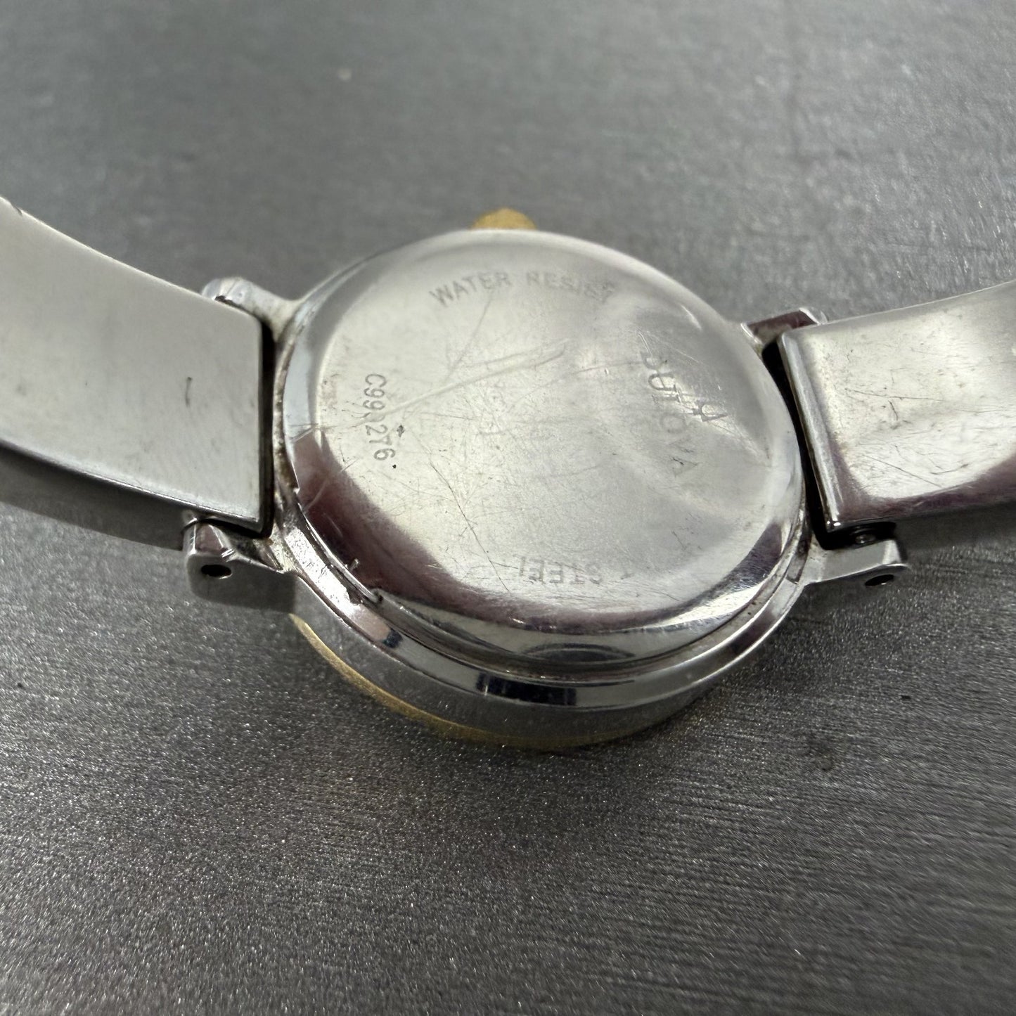 Bulova Watch Women 21mm White Dial Two Tone Crystal Bezel 98X000 New Battery9