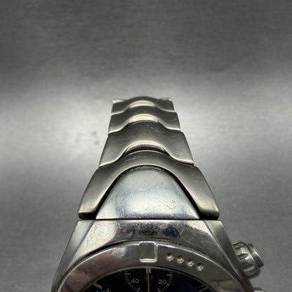 Seiko MX Chronograph Watch Men 40mm Black Dial Titanium Date 7T62-0A40 New Batt4