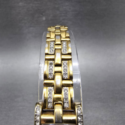Citizen Eco-Drive Tank Watch Women 15mm White Dial Gold Tone G620-S028728 Runs4
