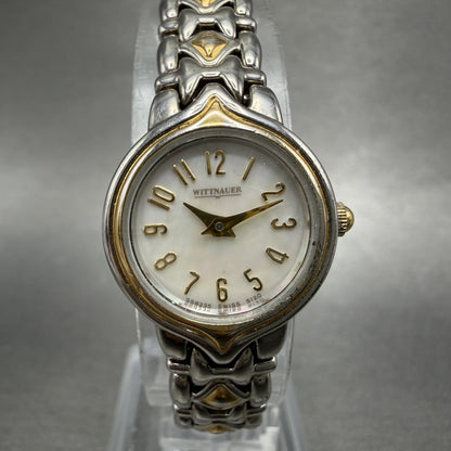 Wittnauer Watch Women 19mm MOP Dial Two Tone Round SS8235 5120 New Battery0