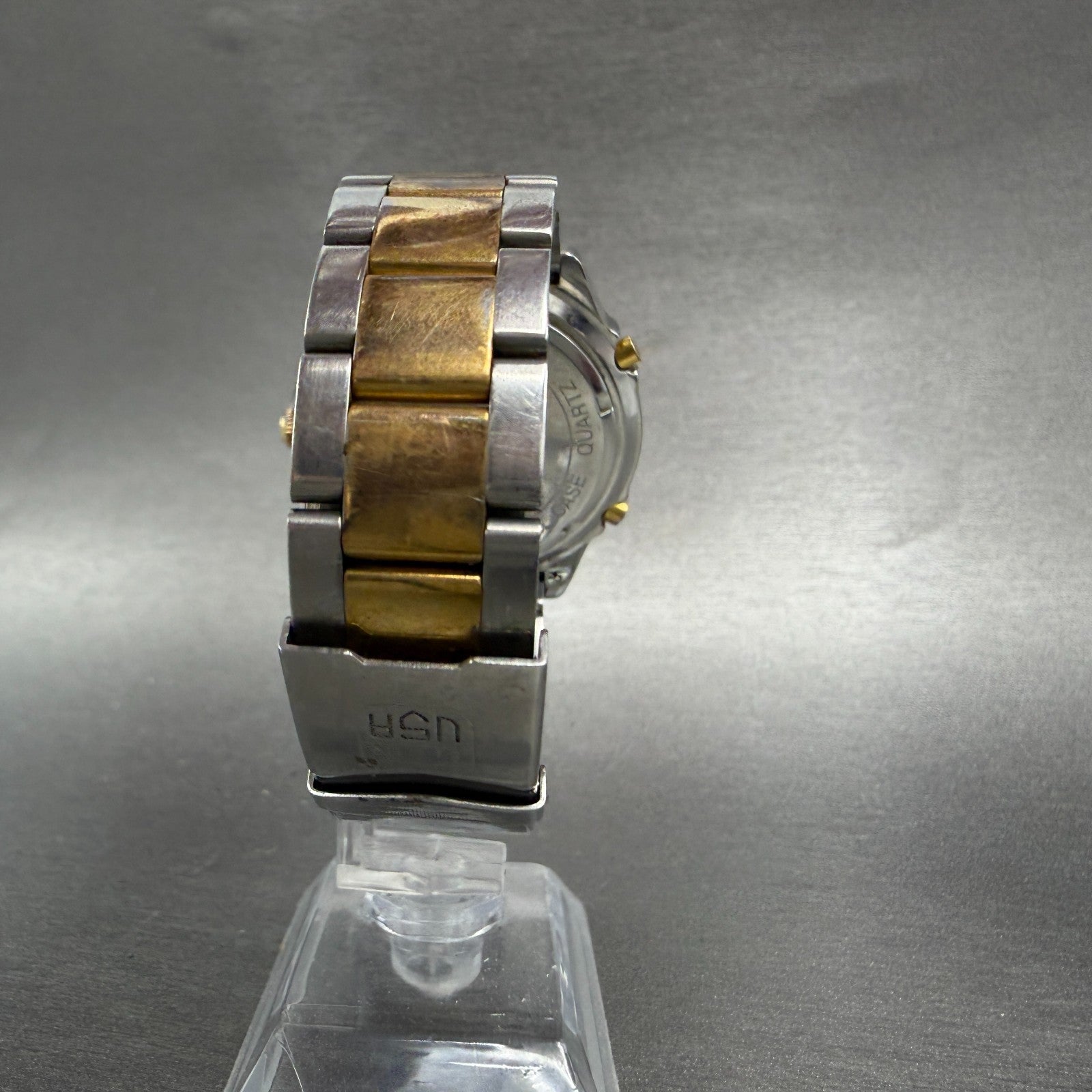 Elgin Stealth Watch Men 43mm Black Dial Two Tone Analog Digital New Battery7