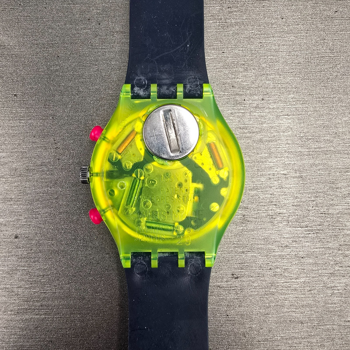 Swatch Chrono Grand Prix Watch Men 37mm Blue Dial Yellow Case SCJ101 New Battery8