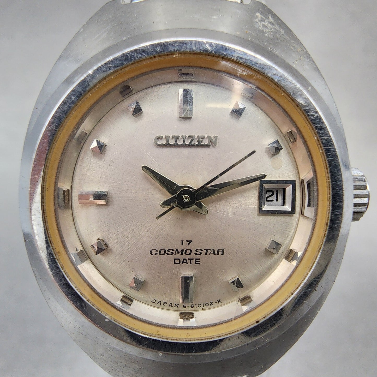 Citizen Cosmo Star Watch Women 24mm Silver Dial Silver Tone Date Manual Runs1