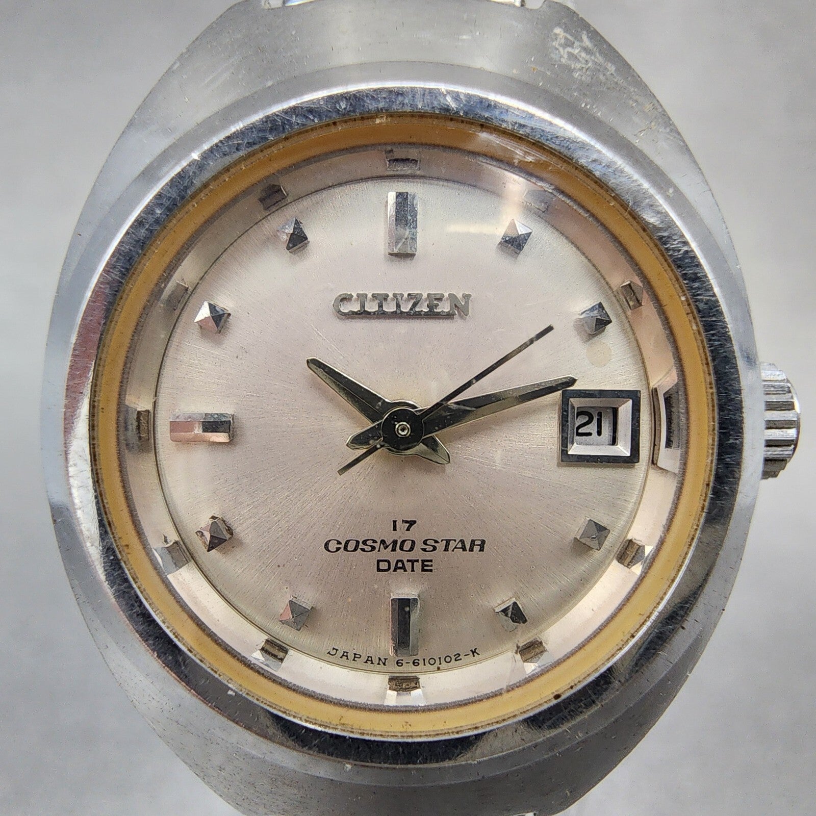 Citizen Cosmo Star Watch Women 24mm Silver Dial Silver Tone Date Manual Runs1