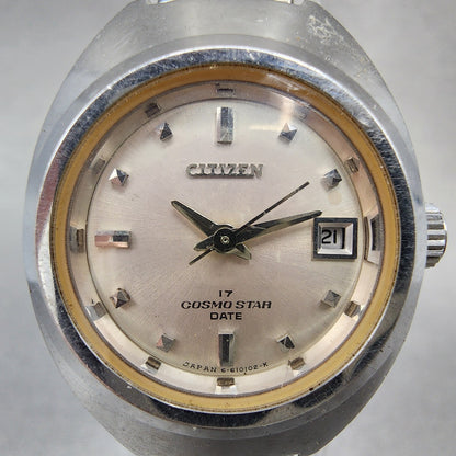 Citizen Cosmo Star Watch Women 24mm Silver Dial Silver Tone Date Manual Runs1