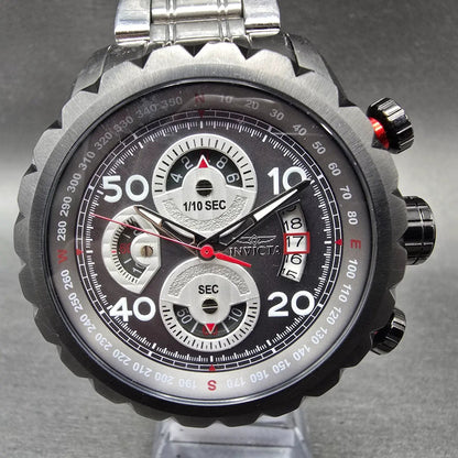 Invicta Aviator Chronograph Watch Men 48mm Gray Dial Steel Date New Batt 281450