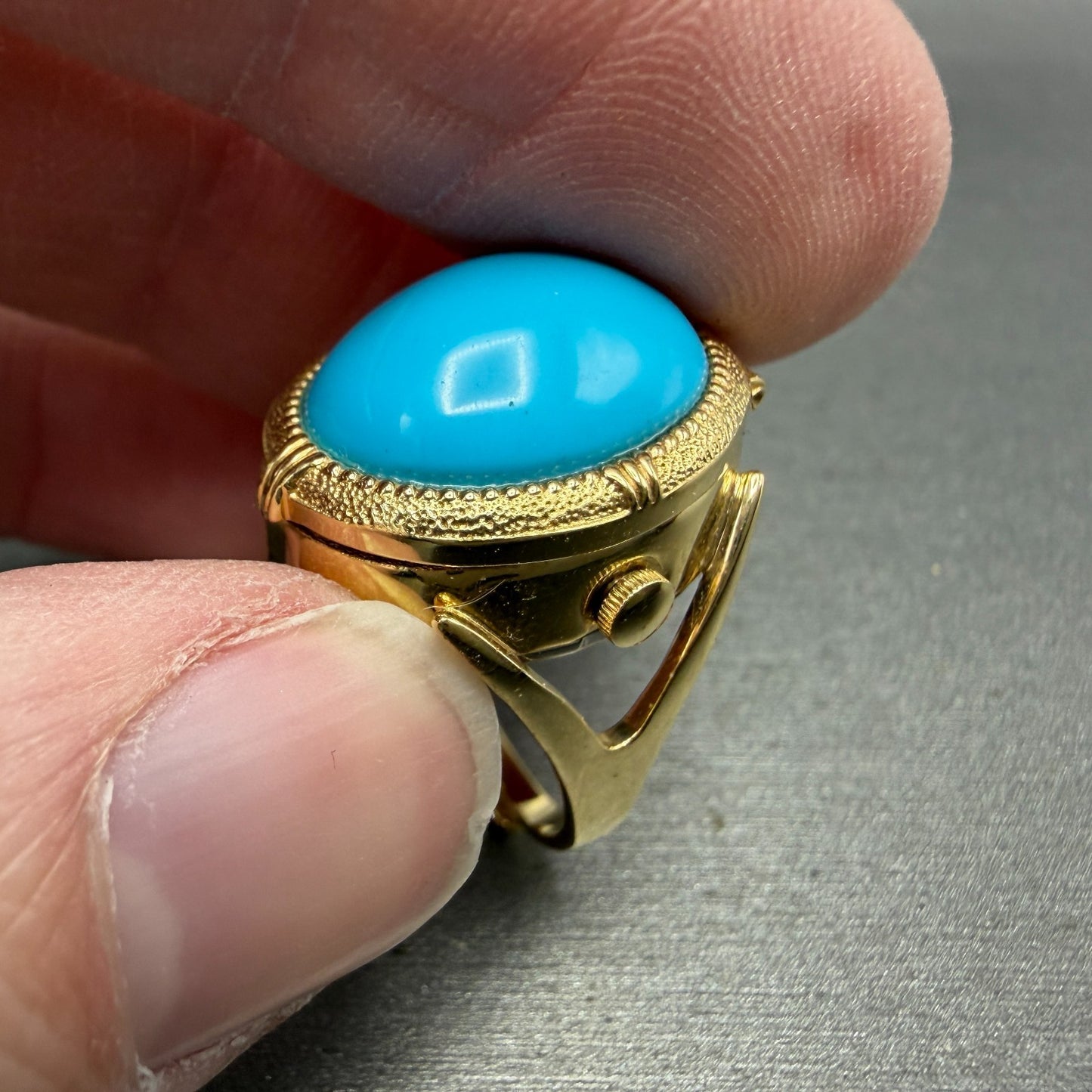 Orient Ring Watch Women 17mm Gold Dial Gold Blue Stone Hideaway A054A1-30 PARTS2