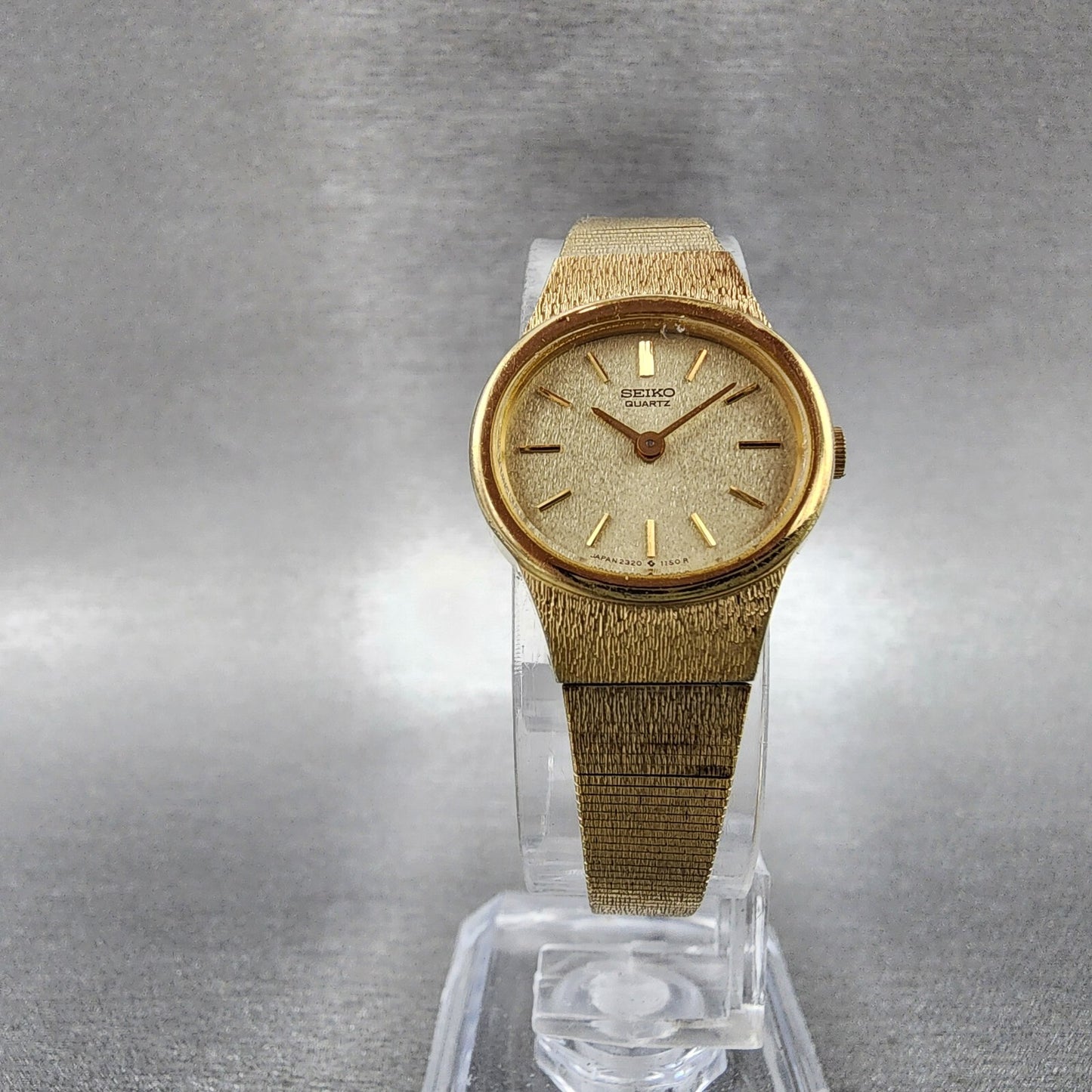 Seiko Watch Women 20mm Cream Dial Gold Tone Oval 23205439 New Battery5