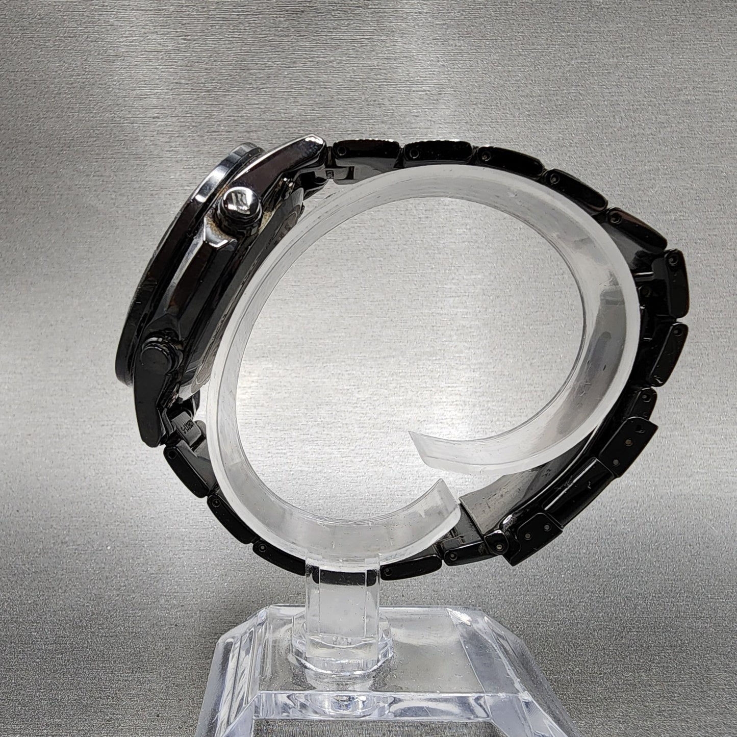 Casio Edifice Watch Men 41mm Black Dial Black Tone Date Round EQW550 PARTS6