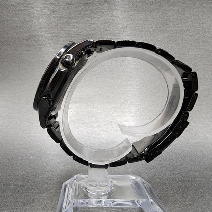 Casio Edifice Watch Men 41mm Black Dial Black Tone Date Round EQW550 PARTS6