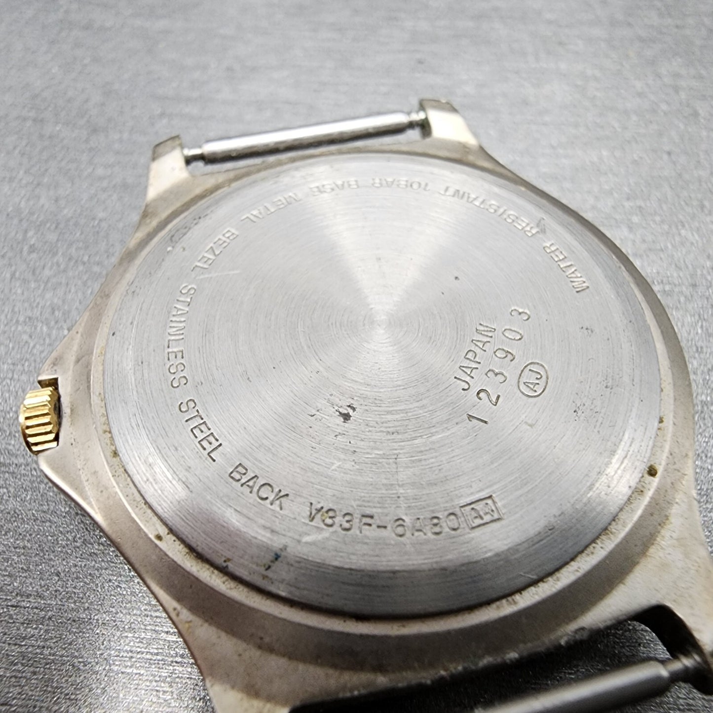 Seiko Alba Field Gear Watch Men 35mm Cream Dial Two Tone Daydate Month Day night6