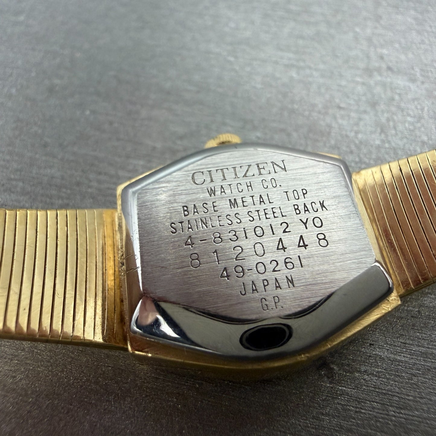 Citizen CQ Watch Women 19mm Champagne Dial Gold Tone Hexagon New Battery9
