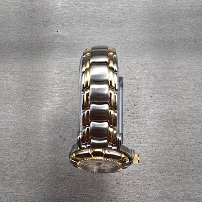 Bulova Marine Star Watch Women 27mm White Dial Two Tone Date Round 96M38 New Bat4