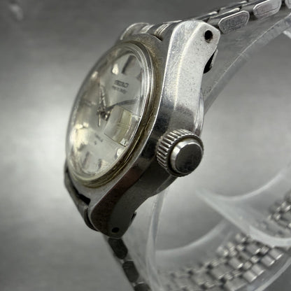 Seiko Matic Lady Watch Women 21mm Silver Dial Silver Tone Date Round VTG PARTS3