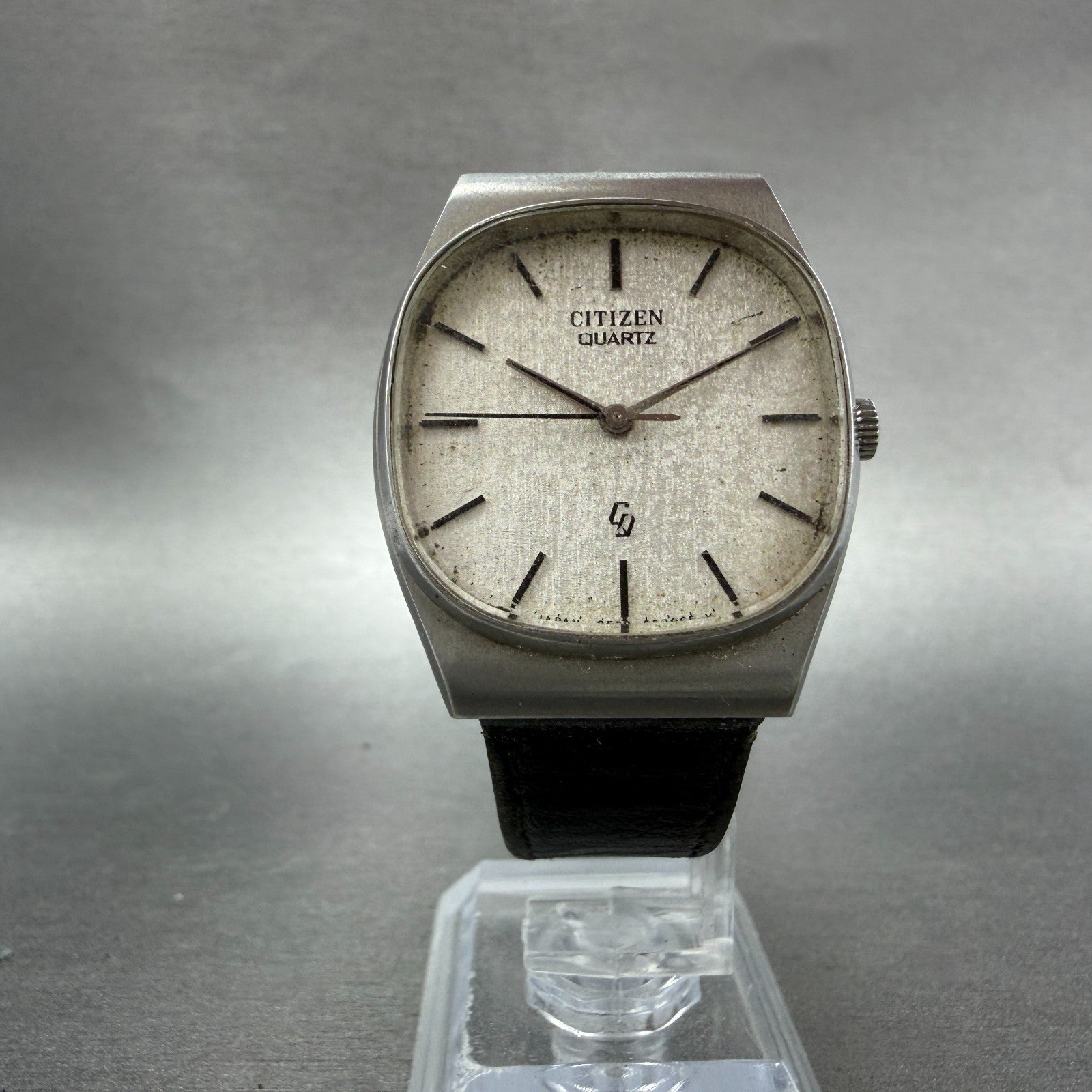 Citizen CQ Watch Men 32mm Silver Dial Silver Tone 4-850041 New Battery Vintage5