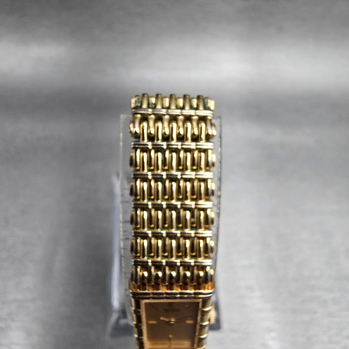 Seiko Watch Women 13mm Gold Dial Gold Tone Rectangle 2E20-5079 New Battery4