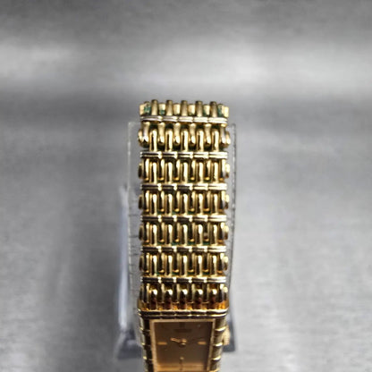 Seiko Watch Women 13mm Gold Dial Gold Tone Rectangle 2E20-5079 New Battery4