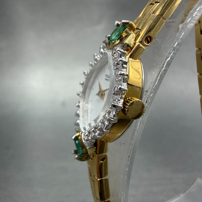 Seiko Pulsar Watch Women 17mm White Dial Gold Tone Oval V400 L 174A New Battery2