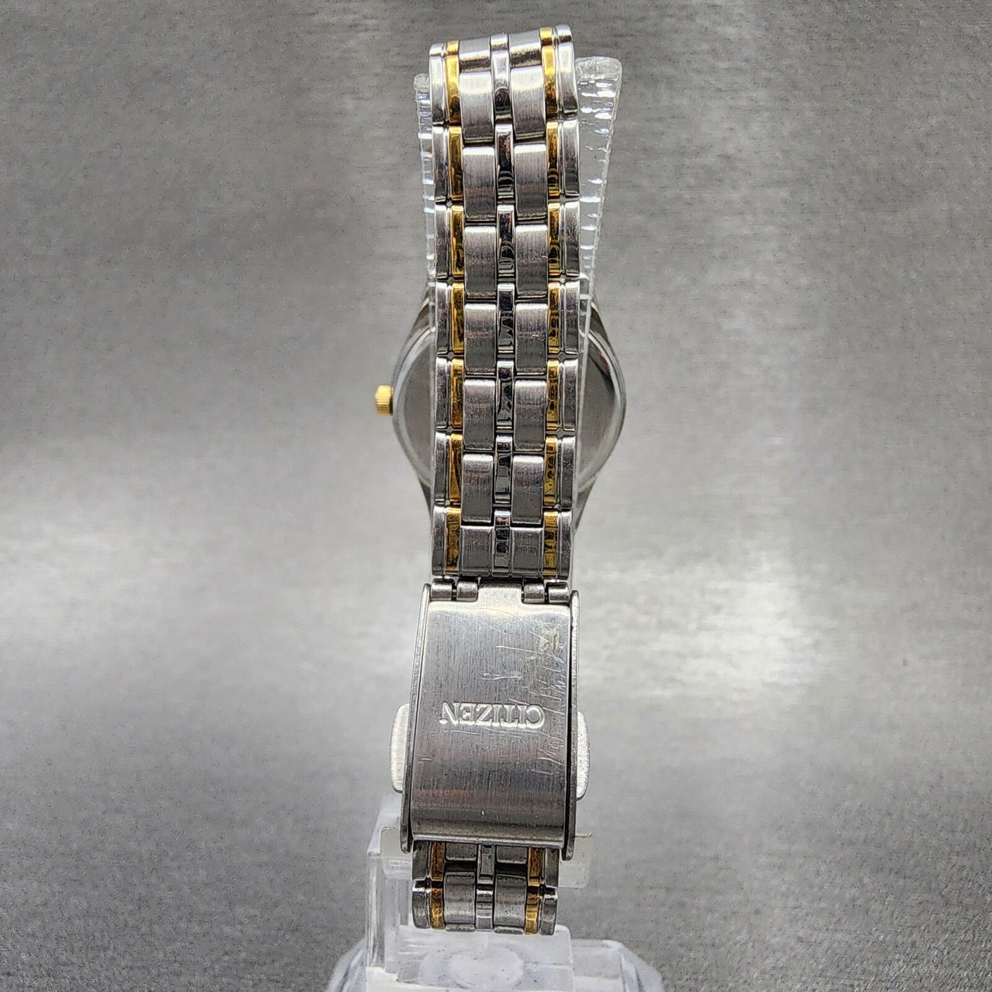 Citizen EcoDrive Watch Women 24mm White Dial Two Tone E030L20484 Runs7