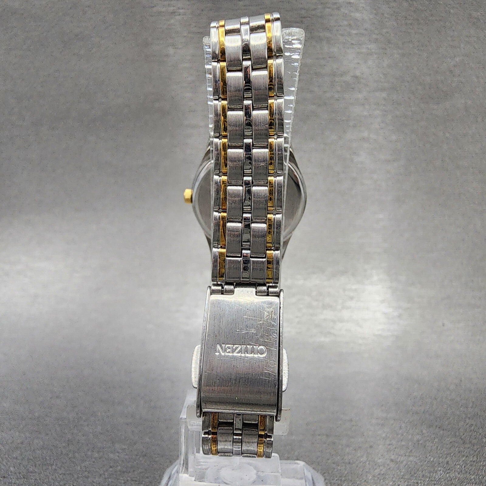 Citizen EcoDrive Watch Women 24mm White Dial Two Tone E030L20484 Runs7