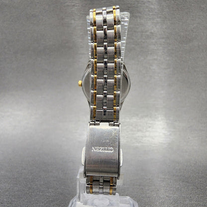 Citizen EcoDrive Watch Women 24mm White Dial Two Tone E030L20484 Runs7