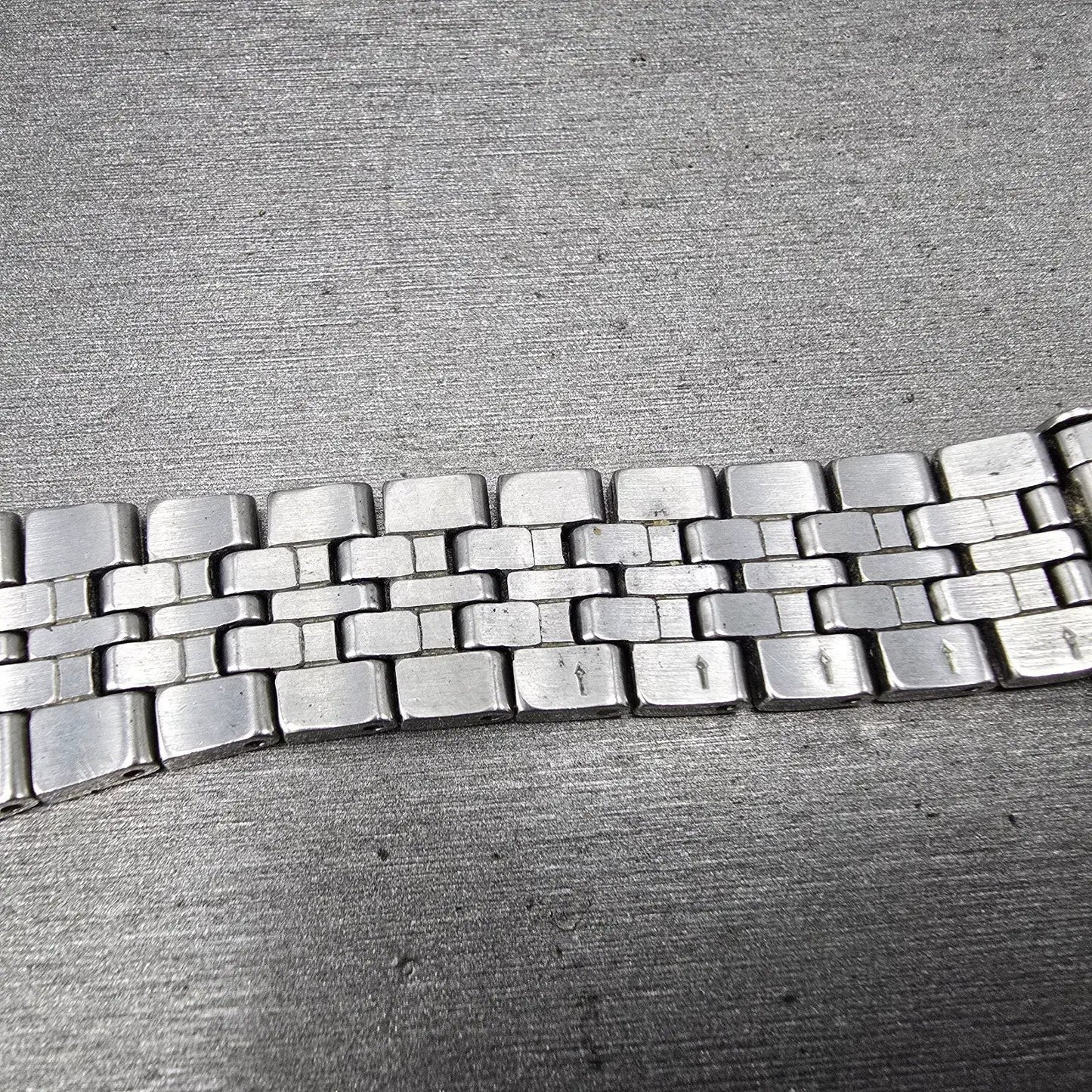 Seiko Bracelet 18mm Stainless Steel Two Tone Tri Folding Clasp VTG Japan 4A4K2C115