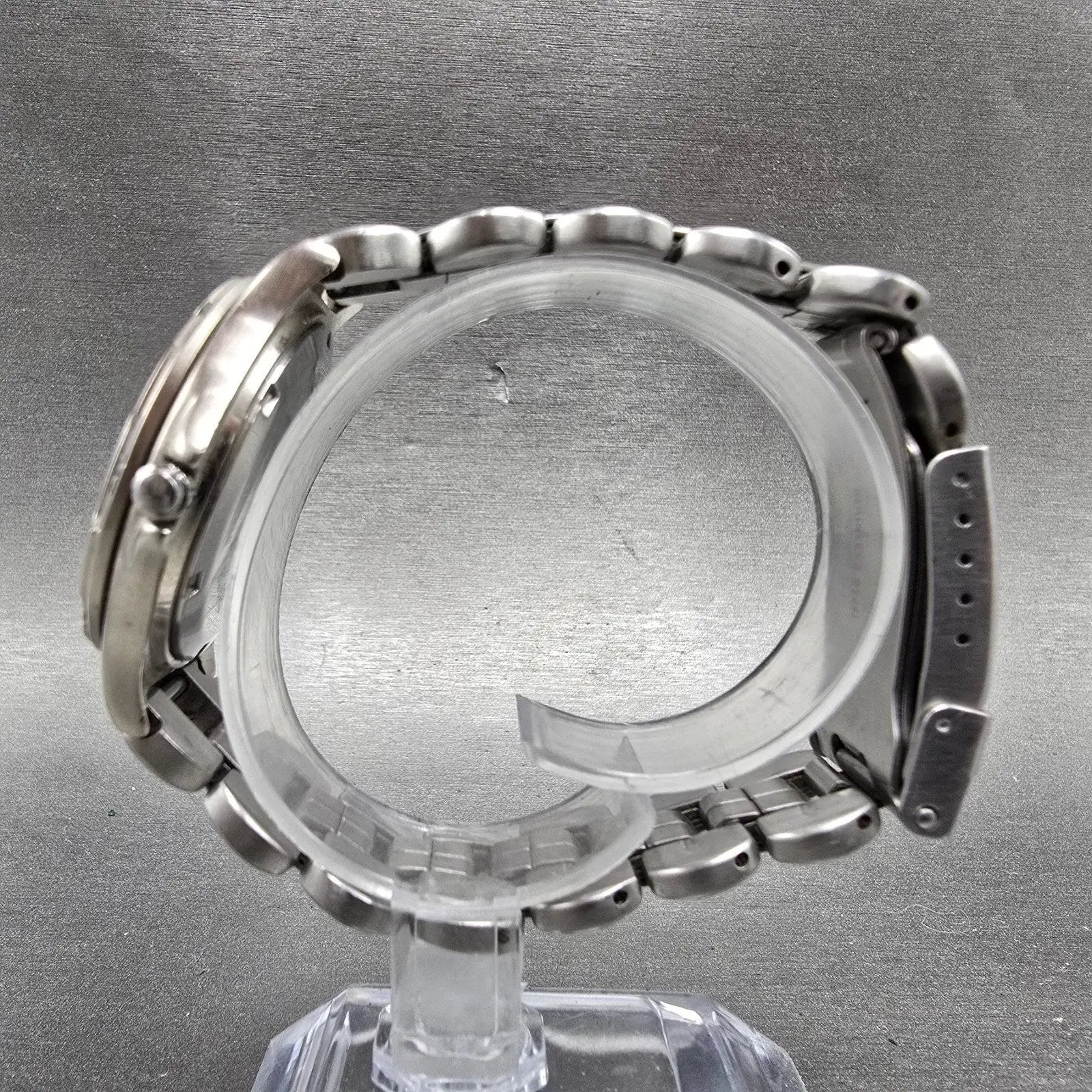 Fossil Blue Watch Women 36mm Blue Dial Silver Tone Daydate BQ-8793 New Battery A6