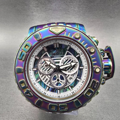 Invicta Sea Hunter Chronograph Watch Men 57mm Abalone Dial Rainbow 26413 PARTS0