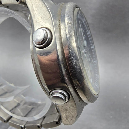 Casio Wave Ceptor WVQ-500 Watch Men 42mm Gray Dial Titanium Alarm Chrono PARTS4