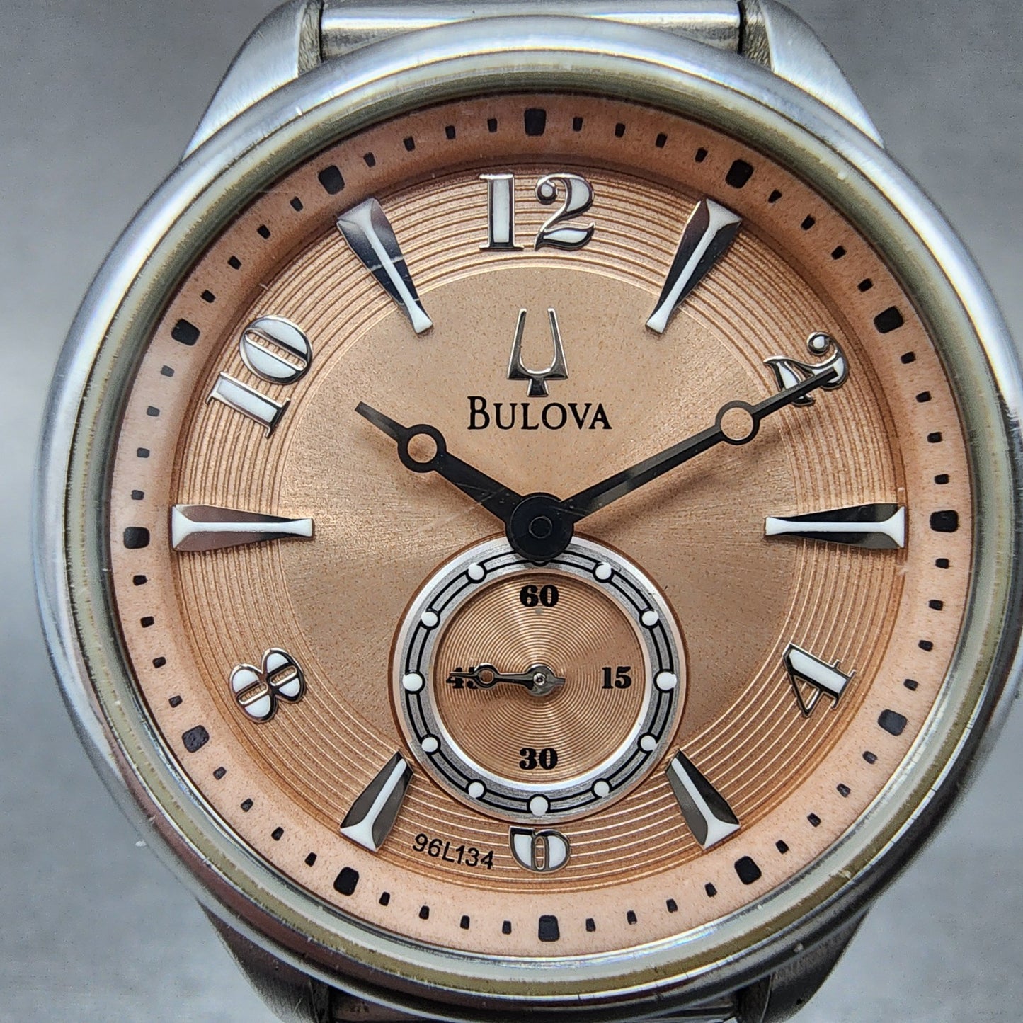 Bulova Adventurer Watch Women 32mm Pink Dial Silver Tone Small Seconds New Batt1
