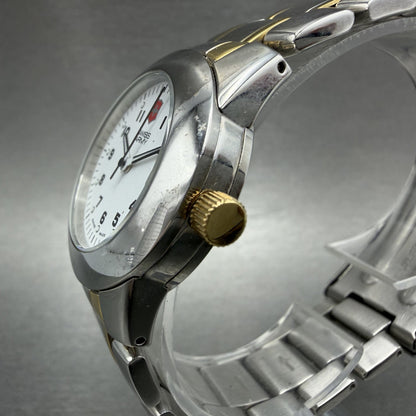 Victorinox Swiss Army Peak Watch Women 30mm White Dial Two Tone Date New Battery2