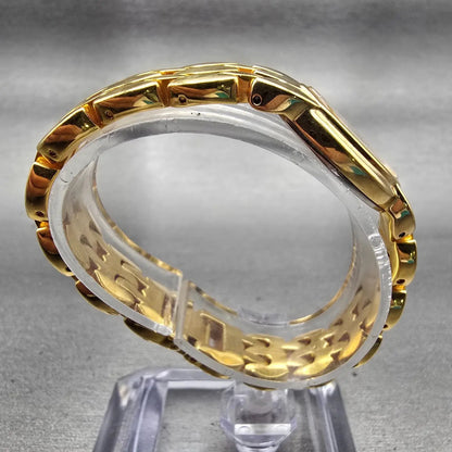 Seiko Watch Women 16mm White Dial Gold Tone Oval Y150-5P00 New Battery Vintage8