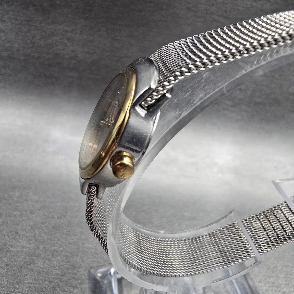 Skagen Watch Women 19mm Silver Dial Two Tone Round 502XSGS New Battery L2