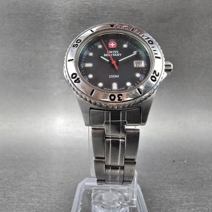 Wenger Swiss Military Dive Watch Women 30mm MOP Dial Steel Date 093.0670 New Bat6