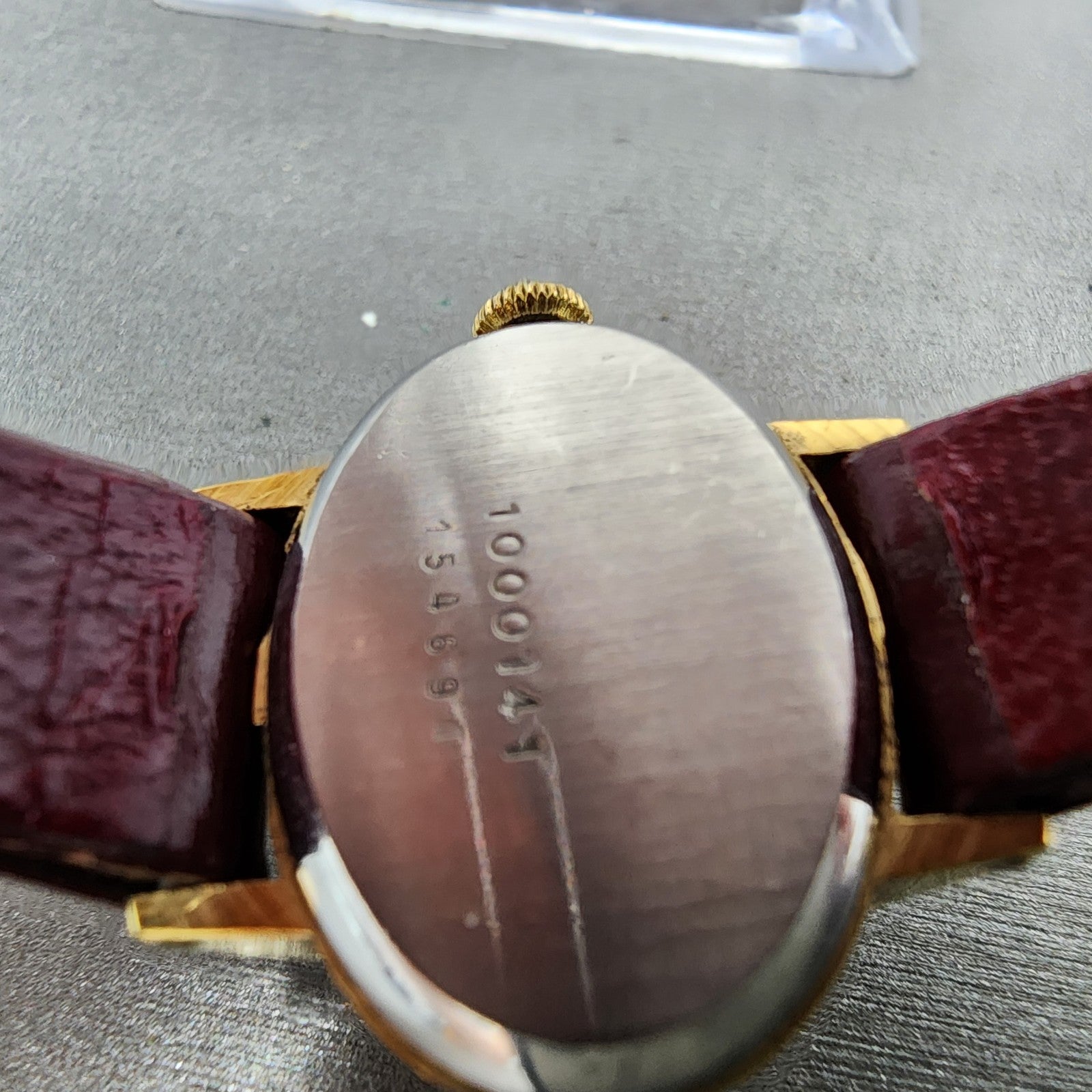 Ernest Borel Watch Women 25mm Red Dial Gold Plated Manual Wind Runs VTG13