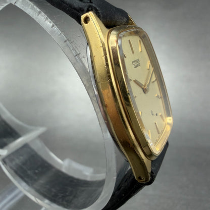 Citizen CQ Tank Watch Women 22mm Champagne Dial Gold Tone Rectangle New Battery3
