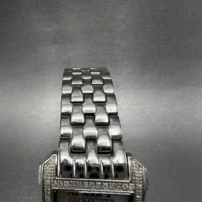Croton Tank Watch Women 23mm MOP Dial Steel Diamond Bezel Rectangle New Battery4