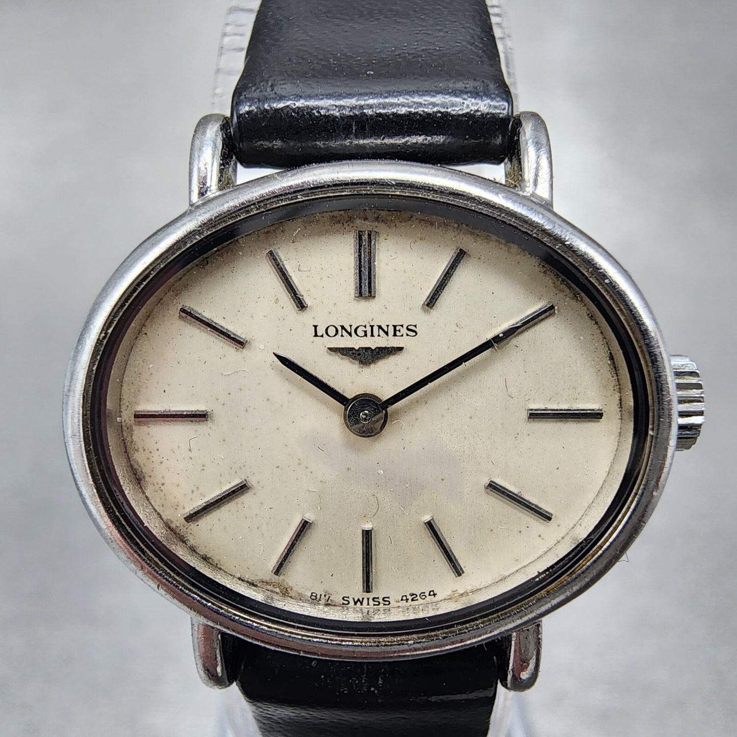 Longines Watch Women 23mm White Dial Steel Oval Manual Wind Runs Cal L817.41