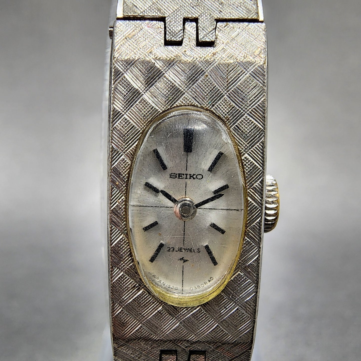 VTG Seiko Watch Women 12mm Silver Dial Gold Plated Manual Wind Runs 152033401