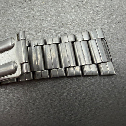 Seiko Bracelet 20mm Stainless Steel Silver Tone Tri Folding Clasp VTG Japan READ5