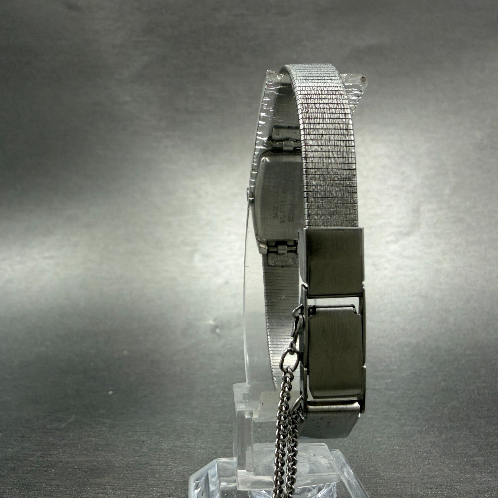Seiko Tank Watch Women 13mm Silver Dial Silver Tone 2E20-6469 New Battery7
