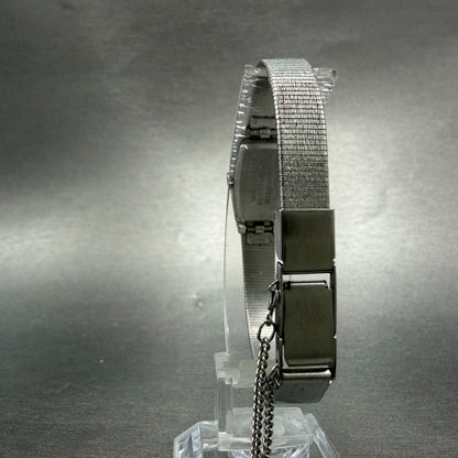 Seiko Tank Watch Women 13mm Silver Dial Silver Tone 2E20-6469 New Battery7