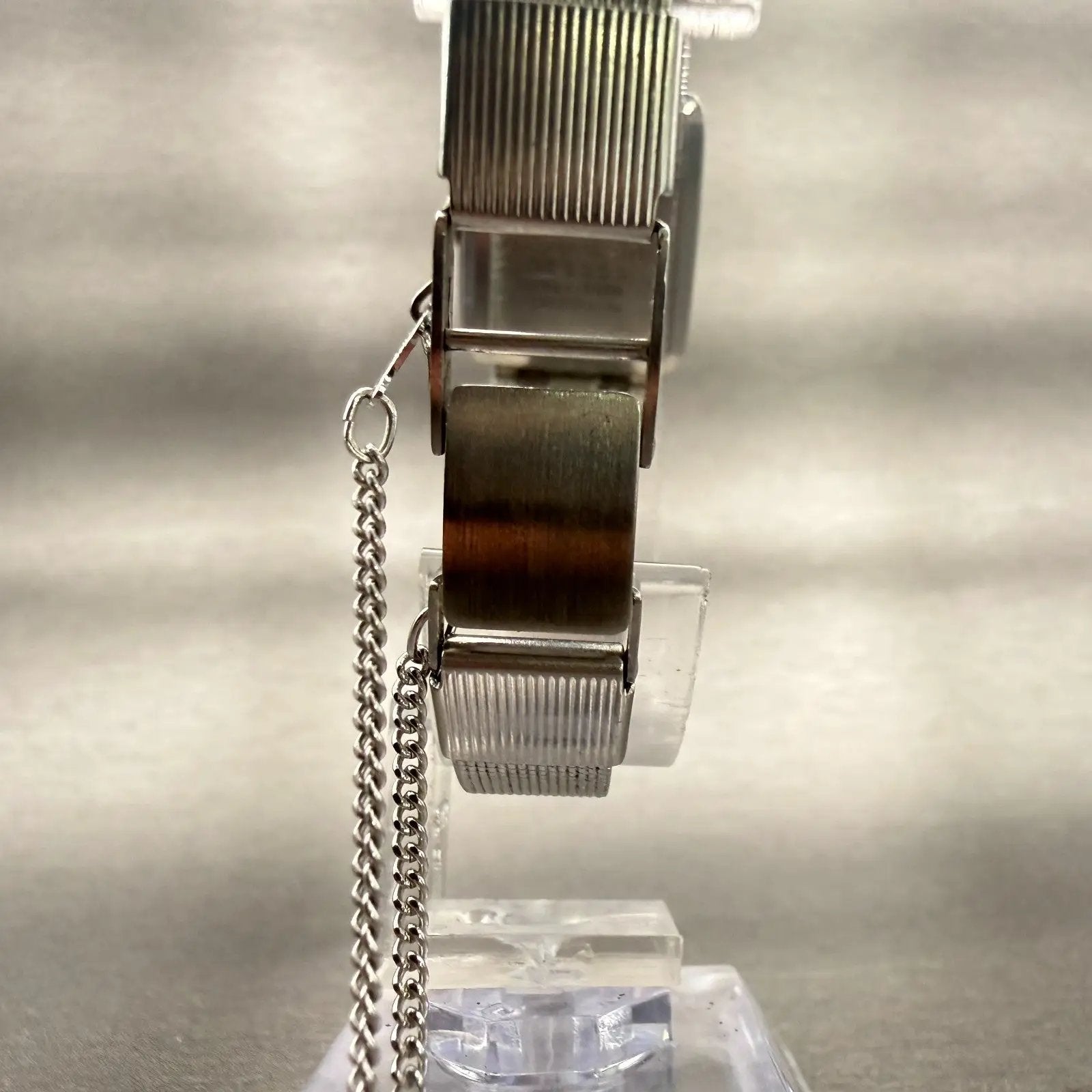Seiko Watch Women 20mm Silver Dial Silver Tone Rectangle 2621-5200 New Battery7