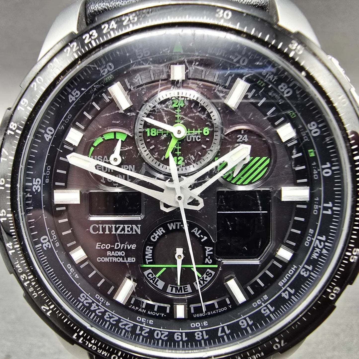 Citizen Promaster Skyhawk Watch Men 47mm Black Dial Steel A-T JY8051-08E Works2