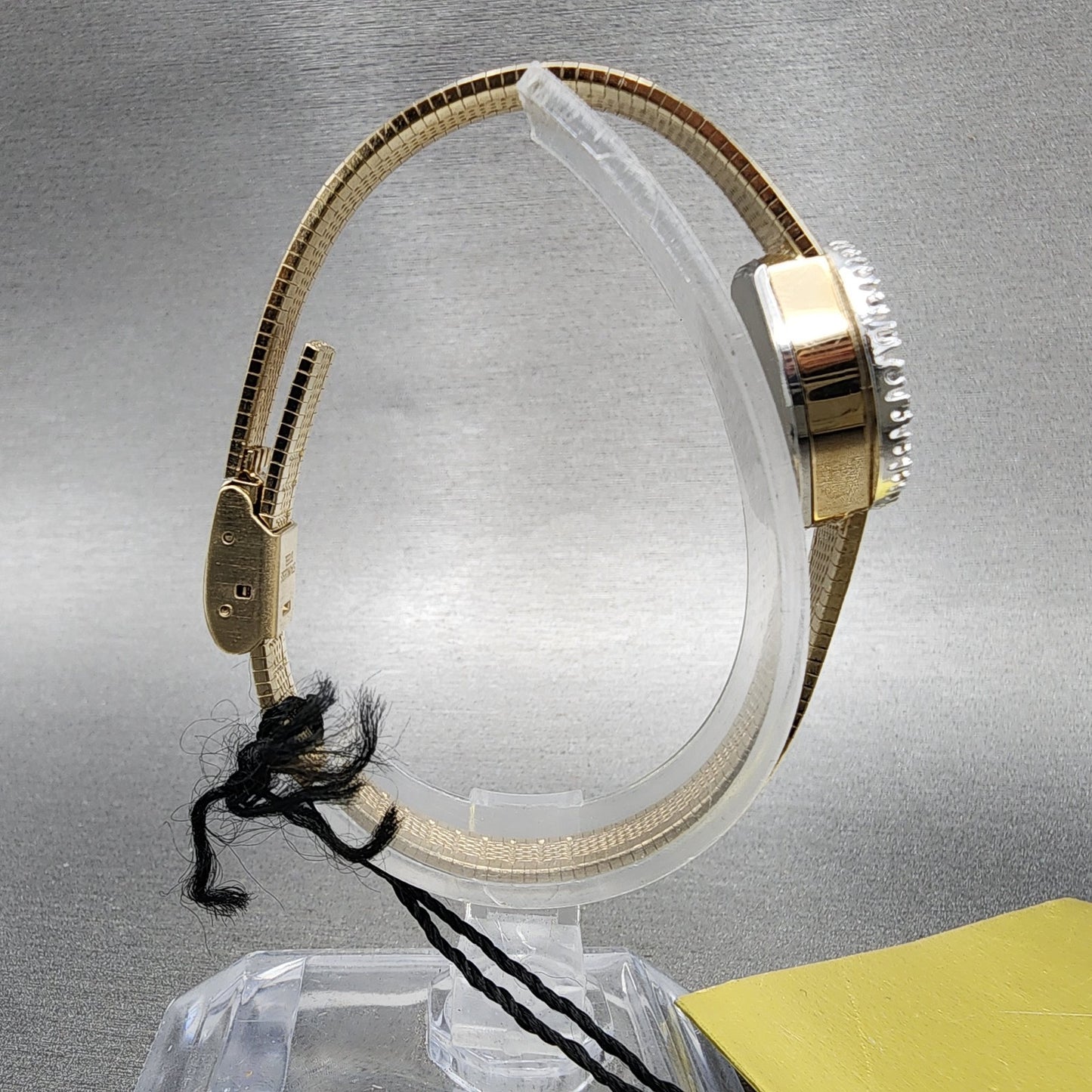 Lucien Piccard Dufonte Watch Women 17mm Champagne Dial Gold Tone Round New Batt8