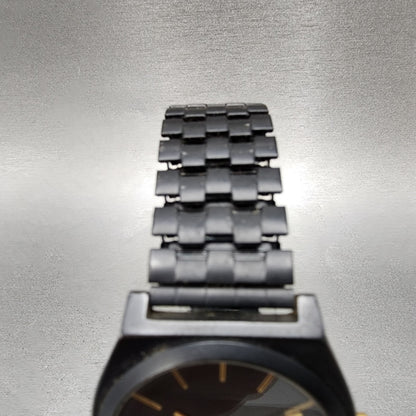 Nixon Time Teller Watch Men 38mm Black Dial Black Tone Round New Battery4